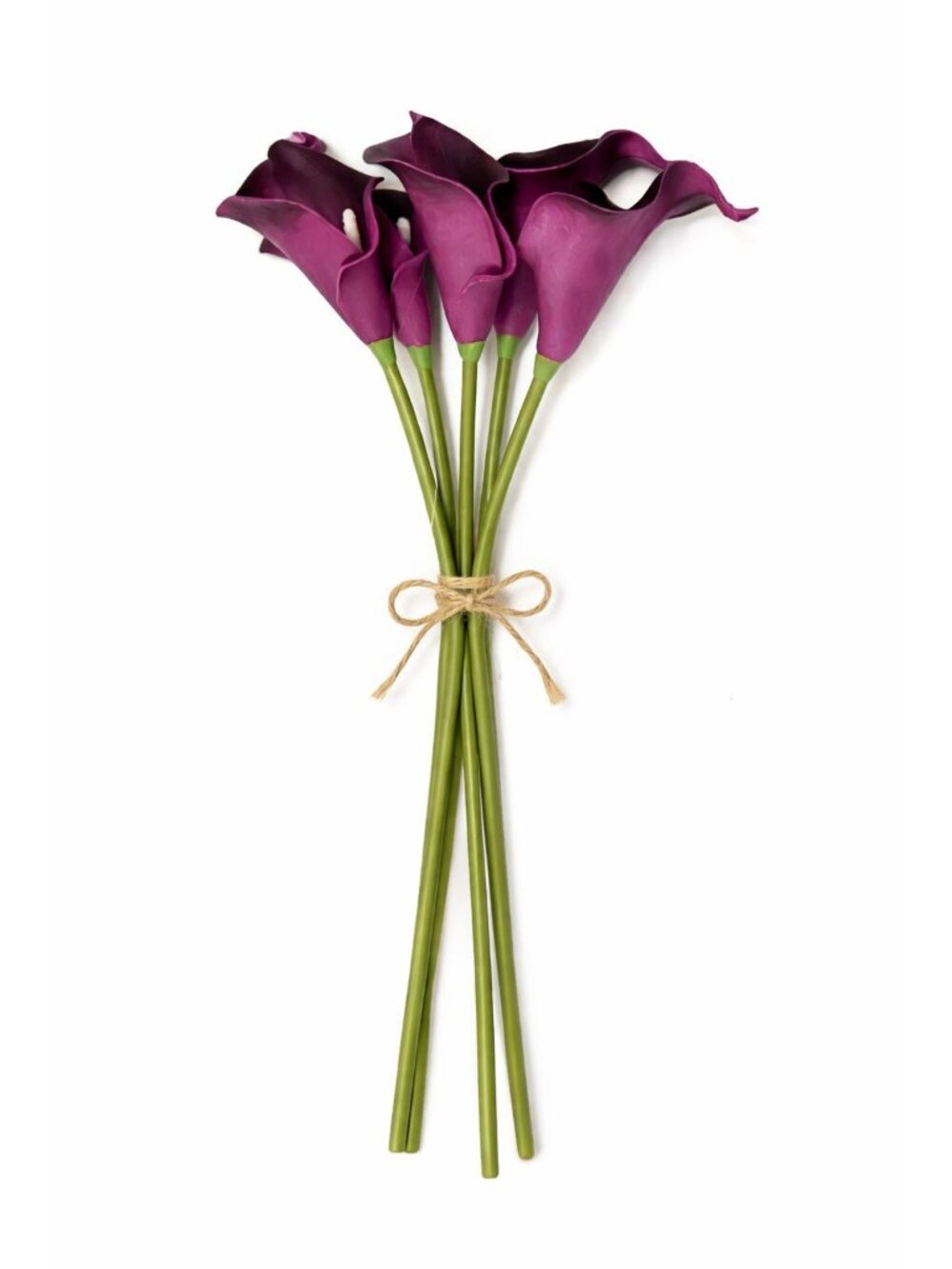 Plum Purple Calla Lily Bundle Real Touch Faux Flowers Deep Purple Calla Lilies A